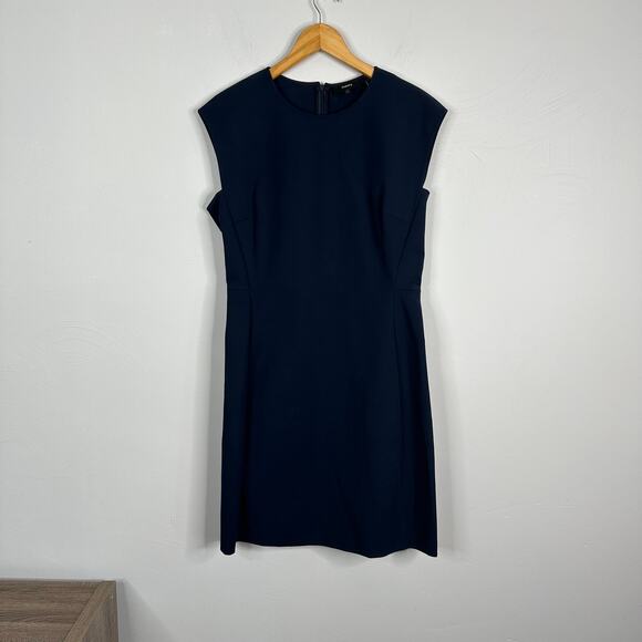 Theory Structured Cap-Sleeve Dress - Picture 2 of 8